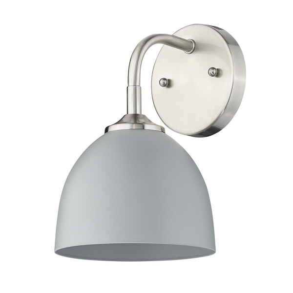 Zoey Pewter and Matte Gray One-Light Wall Sconce, image 3